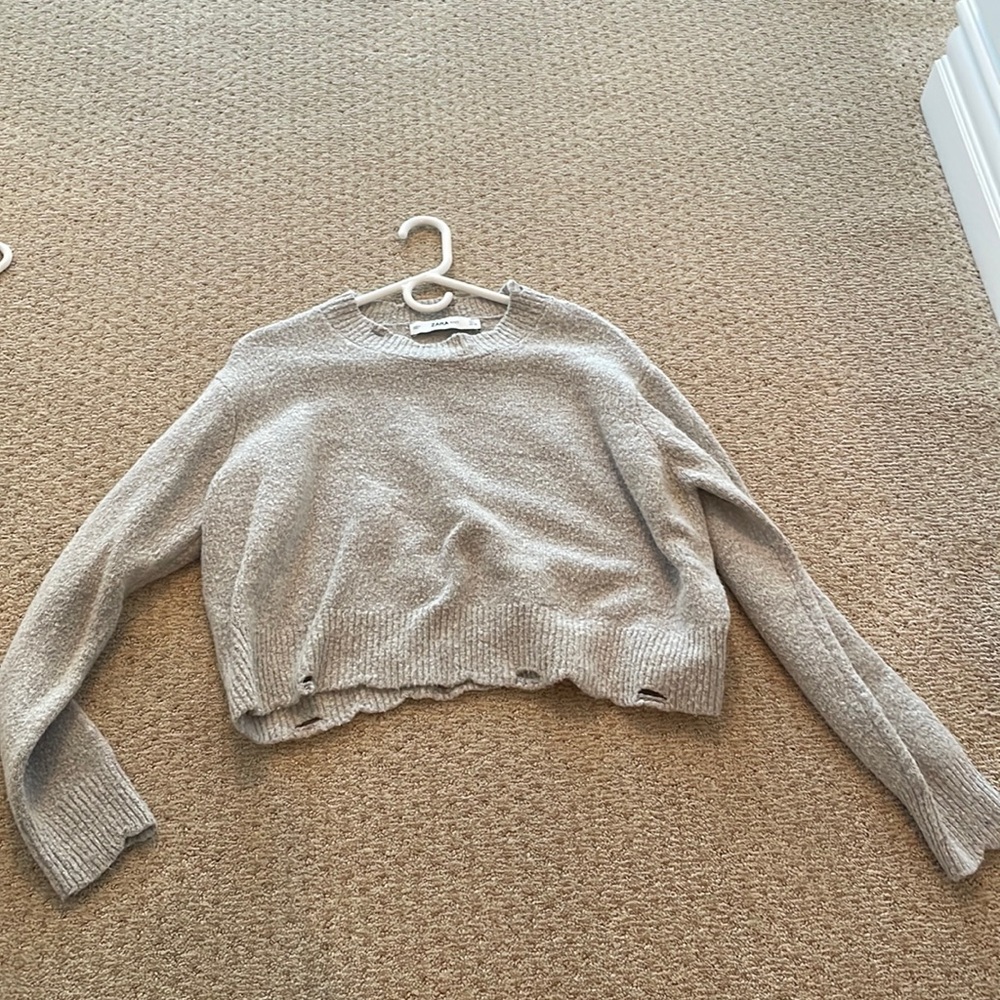 Zara knit grey sweater